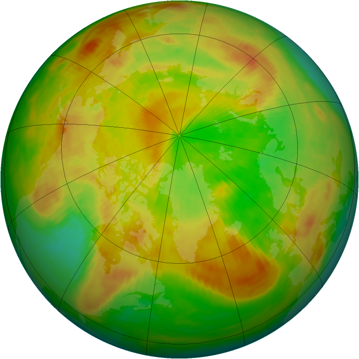 Arctic ozone map for 31 May 1984